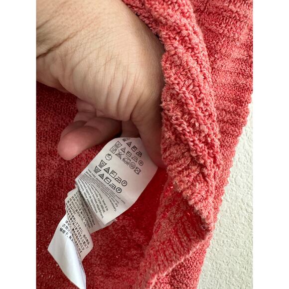 Women's Calvin Klein Pink Sweater Knitted V-Neck Casual Comfy Winter Small - Picture 9 of 10